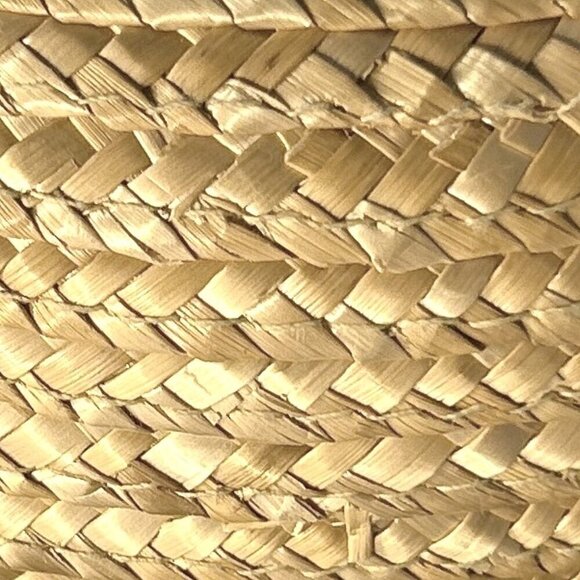 Bowler Style Straw Hat Black Ribbon 22.5" classic French vintage cottage core - Picture 8 of 8